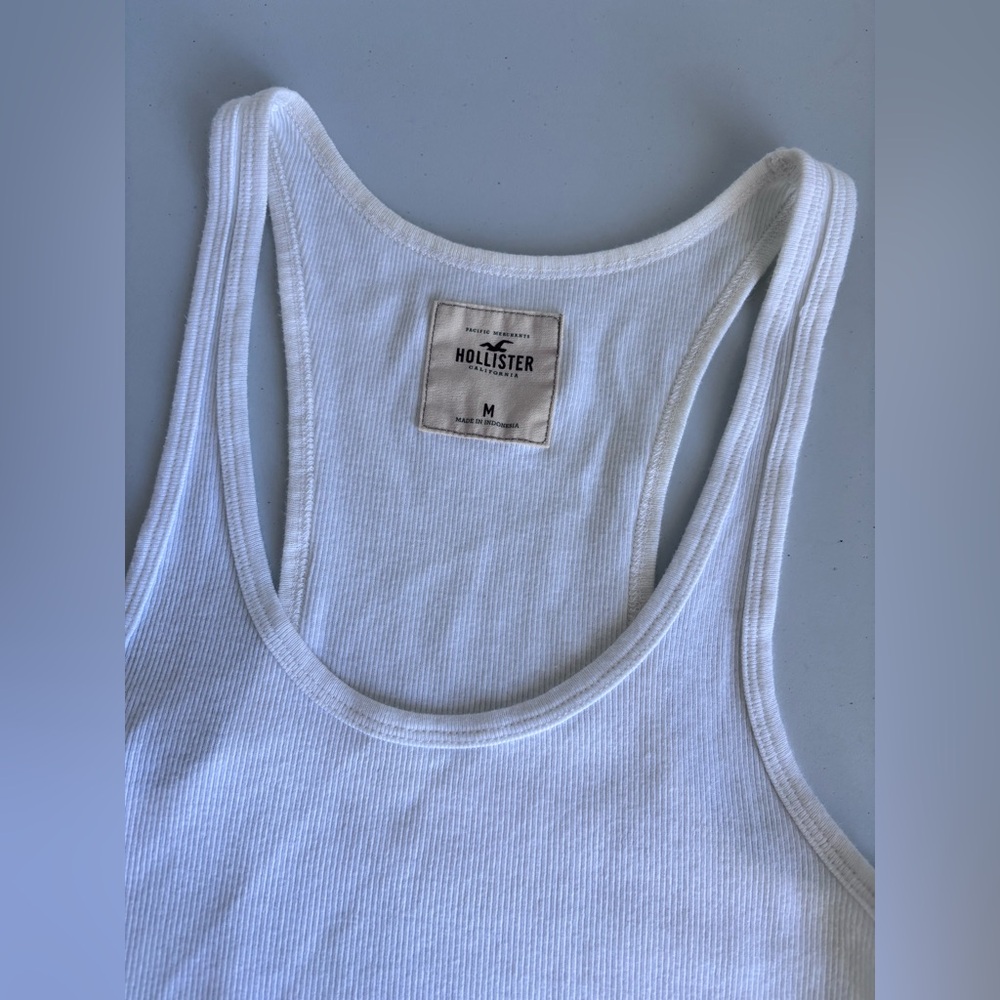 Hollister White Tank Top Size M